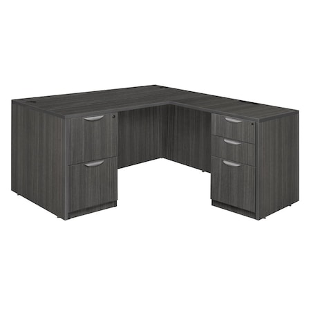 Regency Legacy L-Desks, 65 D X 29 H, 60 W X Wood, Ash Grey LLDFP6030AG